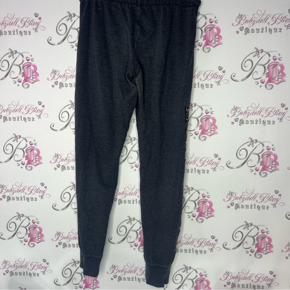 Victoria secret pink sequin jogger pants cheetah print love pink sweat pants y2k - Picture 4 of 13